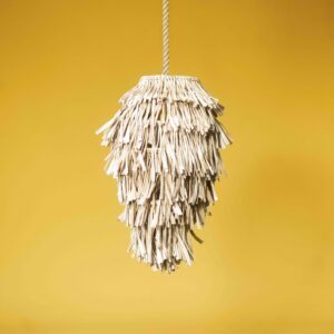 Frayed conical pendant lamp